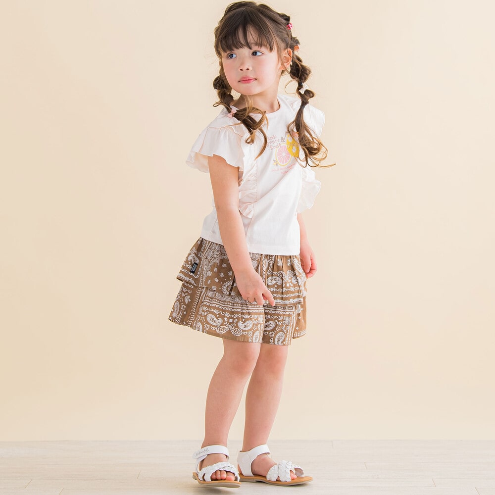 バンダナ柄ティアードキュロットパンツ (90~130cm)(90cm ベージュ系): ボトム【べべモール公式】バンダナ柄ティアードキュロットパンツ ( 90~130cm)(90cm ベージュ系): ボトム【べべモール公式】-子供服べべの公式通販サイト 「BEBE MALL」-子供服べべの公式通販サイト  ...