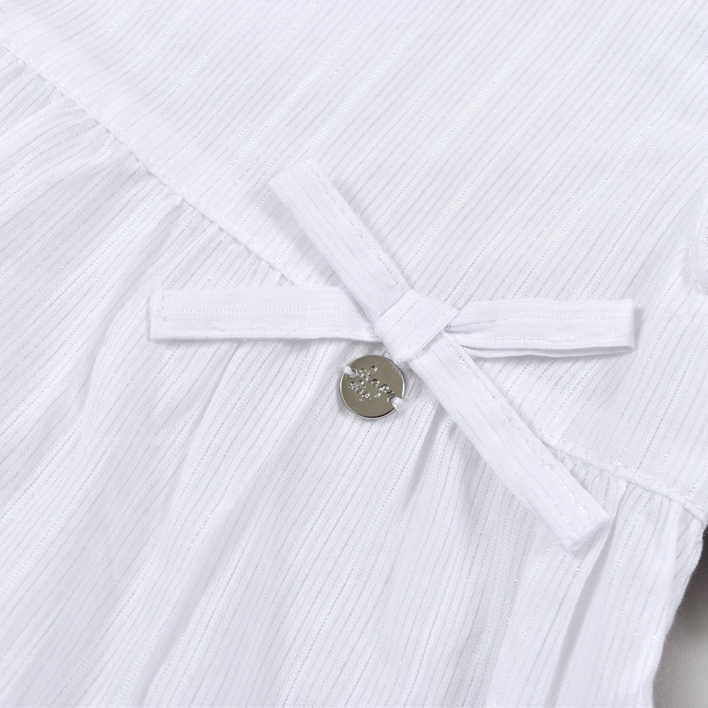 ストライプ ティアード 裏地付 ワンピース (90~130cm) オレンジ系 130cm