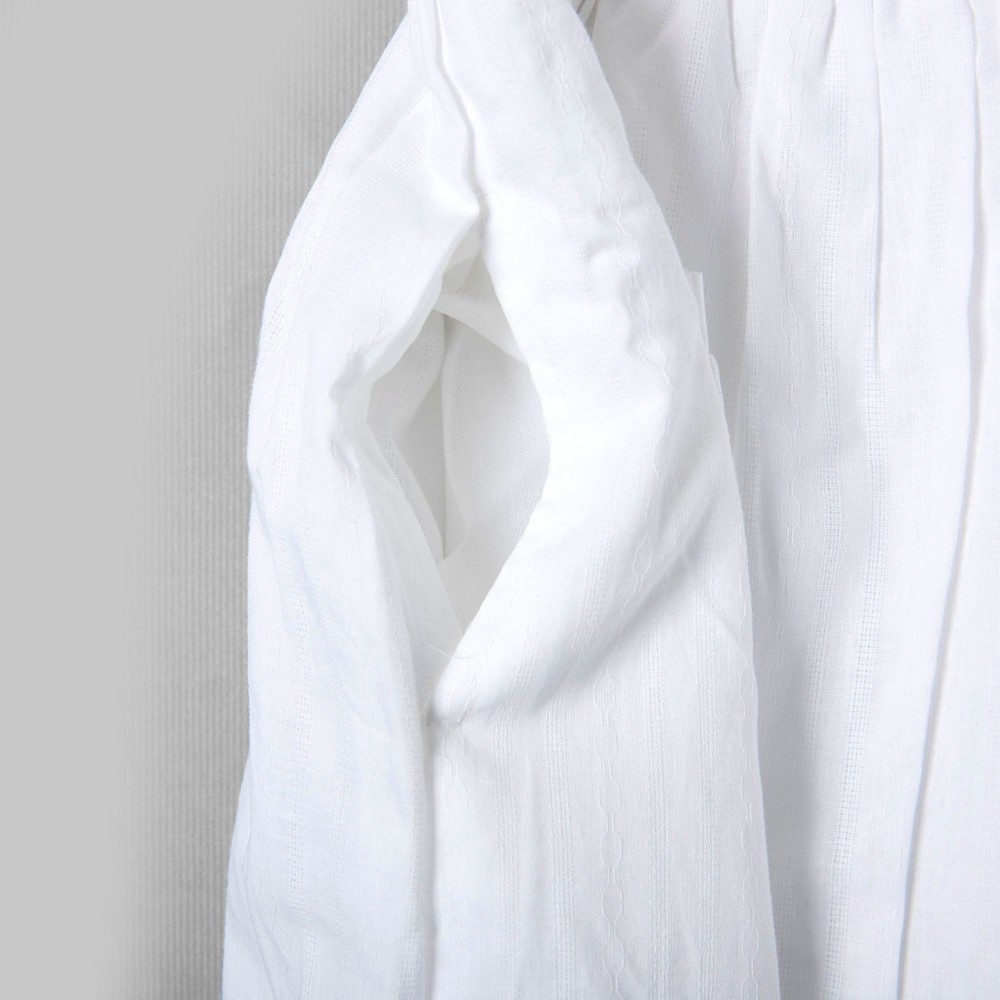 花柄 レース 裾 スカラップ ワンピース (80~130cm) オフホワイト 80cm