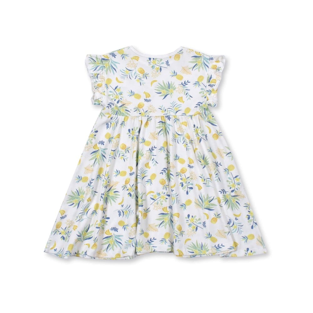 ボタニカル柄 フリル ワンピース(80~130cm) ベージュ系 120cm