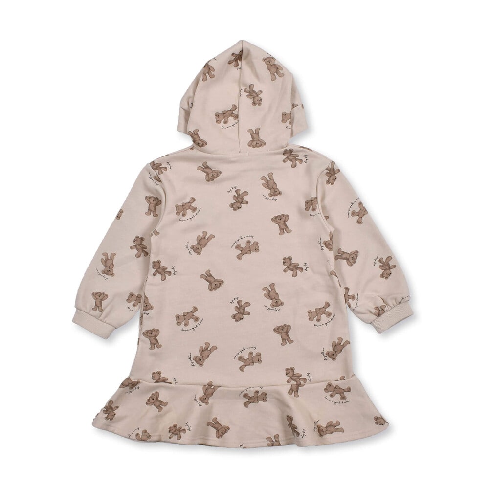 くま 耳 フード 裏毛 ワンピース 80 130cm 80cm オフホワイト系 ワンピース 子供服べべの公式通販サイト Bebe Mall
