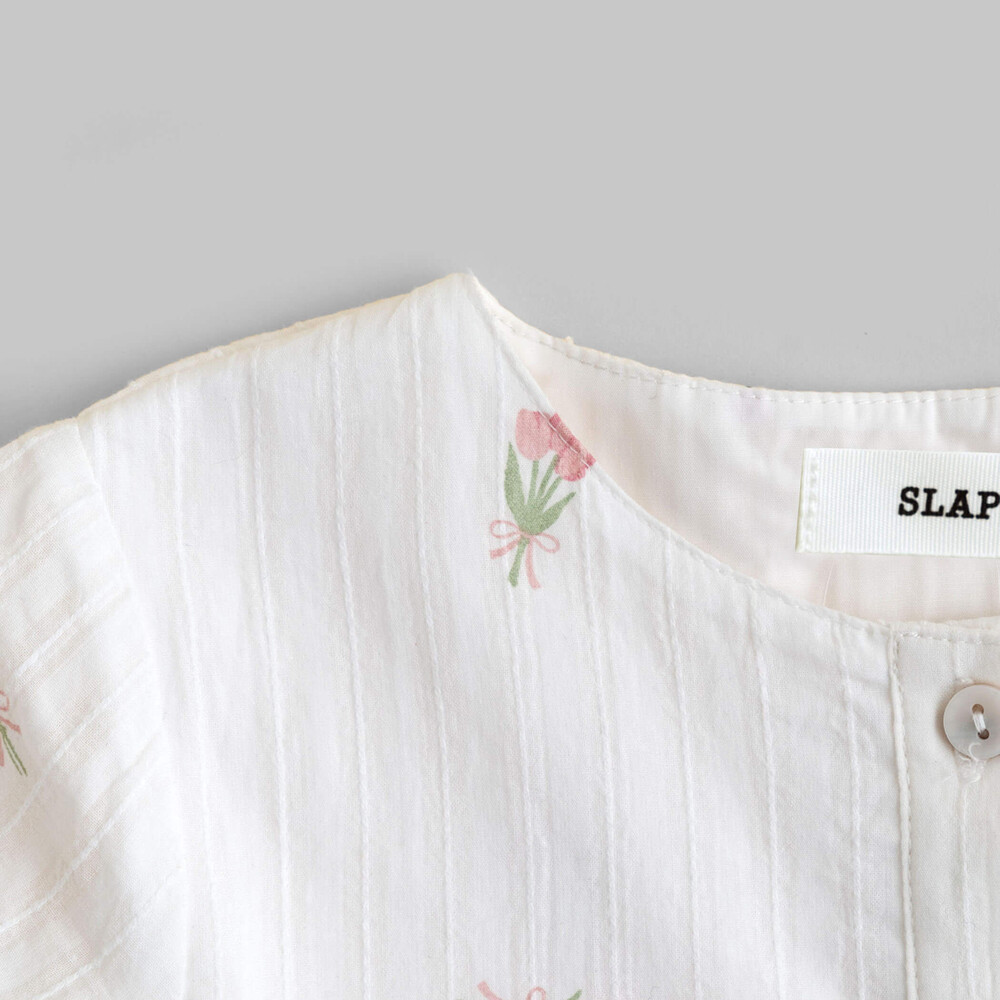 チューリップ ラベンダー ドビー ワンピース (90~130cm) ホワイト系 110cm