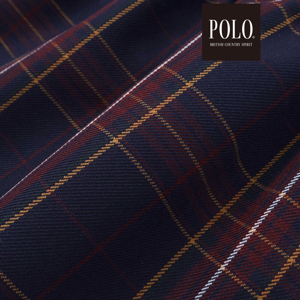 【POLO BCS(ポロ・ビーシーエス)×SLAP SLIP】チェック切り替えワンピース(80~130cm) ネイビー系 80cm