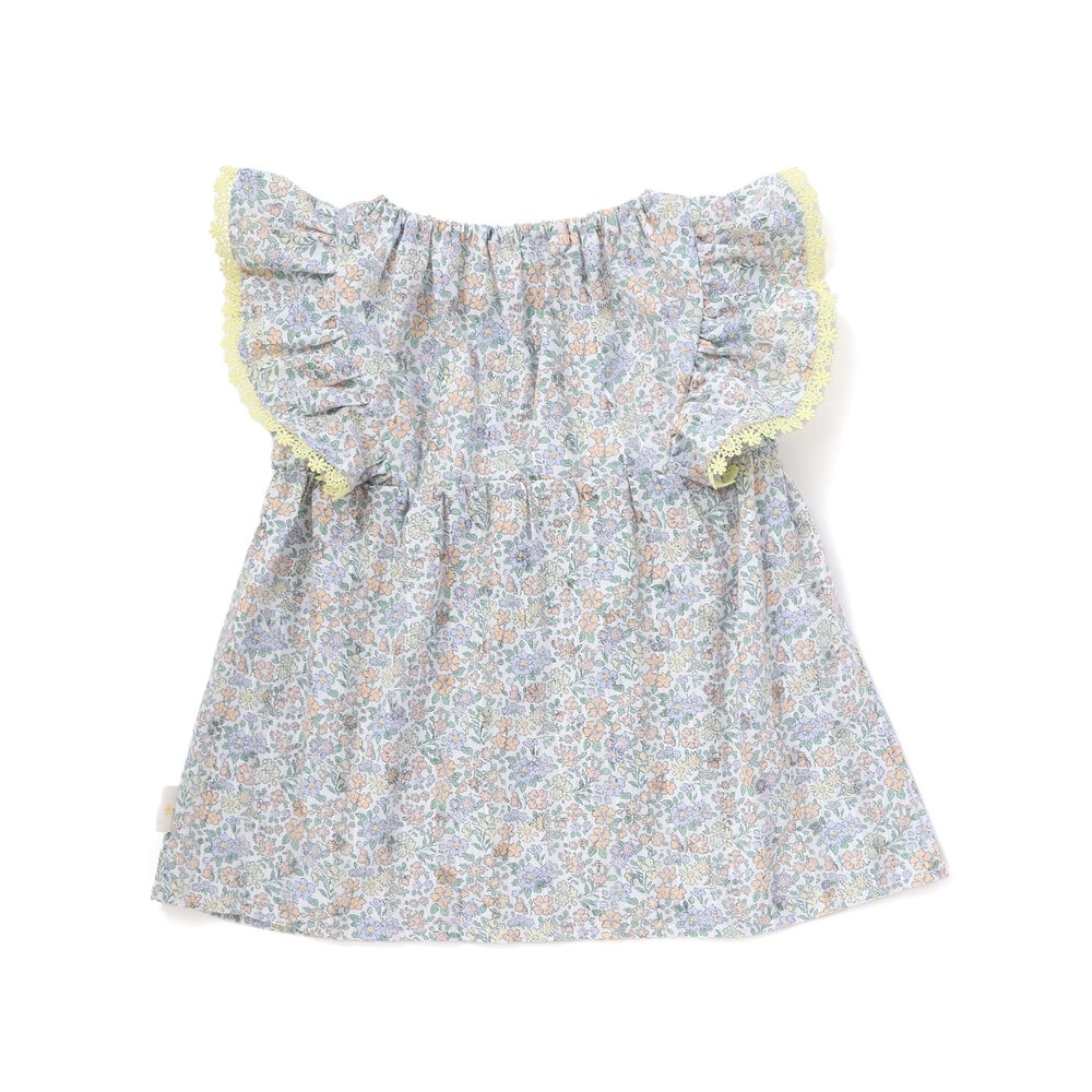 花柄チュニック+ショーパンセットアップ(80~130cm) イエロー系 80cm