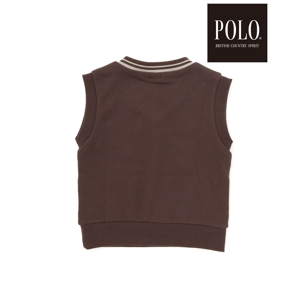 【POLO BCS(ポロ・ビーシーエス)×SLAP SLIP】長袖Tシャツ&ベストセット(80~130cm) ブラウン 80cm