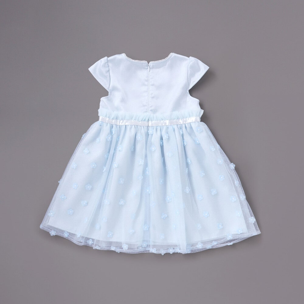 お花チュールワンピース(110~130cm) ブルー 110cm