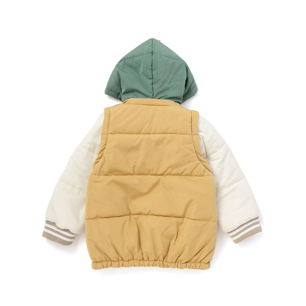 8WAY恐竜モチーフリバーシブルアウター(80~130cm) イエロー 80cm