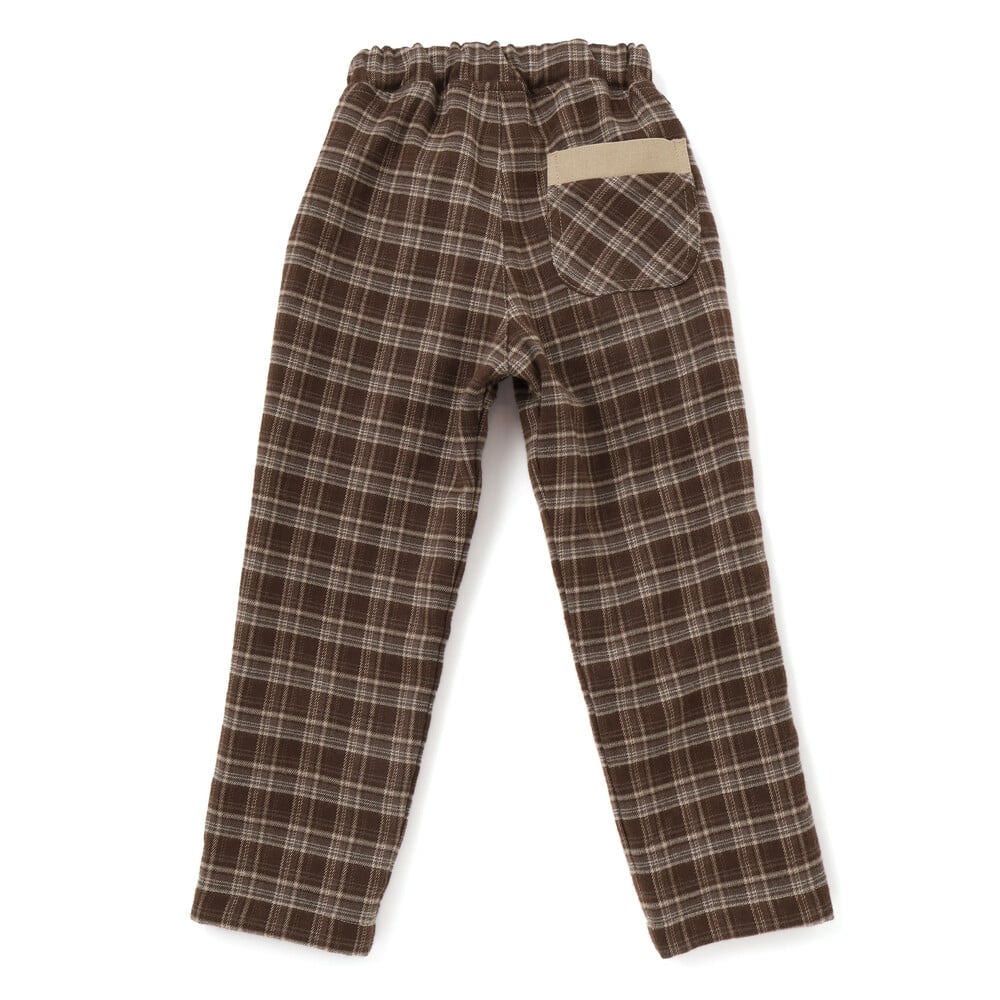 ぁーです★ お揃い】ツイルチェックリバーシブルパンツ(80~130cm)(80cm ネイビー