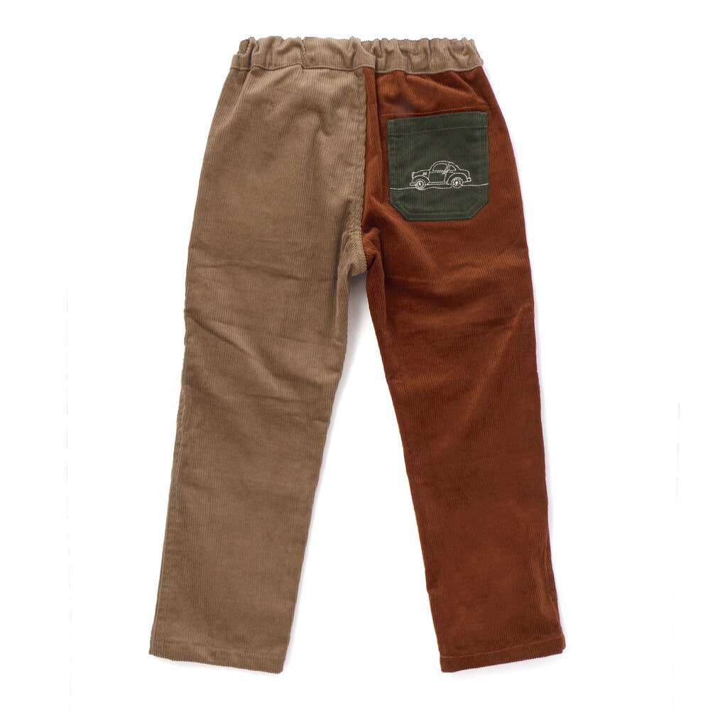 モチーフ切り替えストレッチロングパンツ(80~130cm) ベージュ 80cm