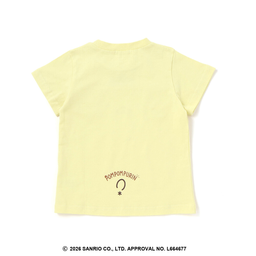 【シナモロール/ポムポムプリン×SLAPSLIP】耳付きモチーフ半袖パジャマ(90~130cm) オフホワイト 90cm