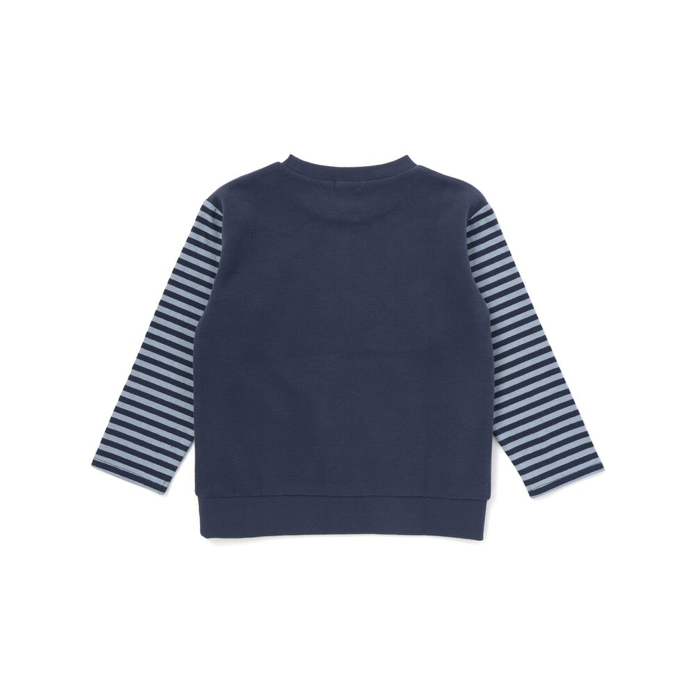 ボーダー切り替え長袖Tシャツ(80~130cm) ネイビー 80cm