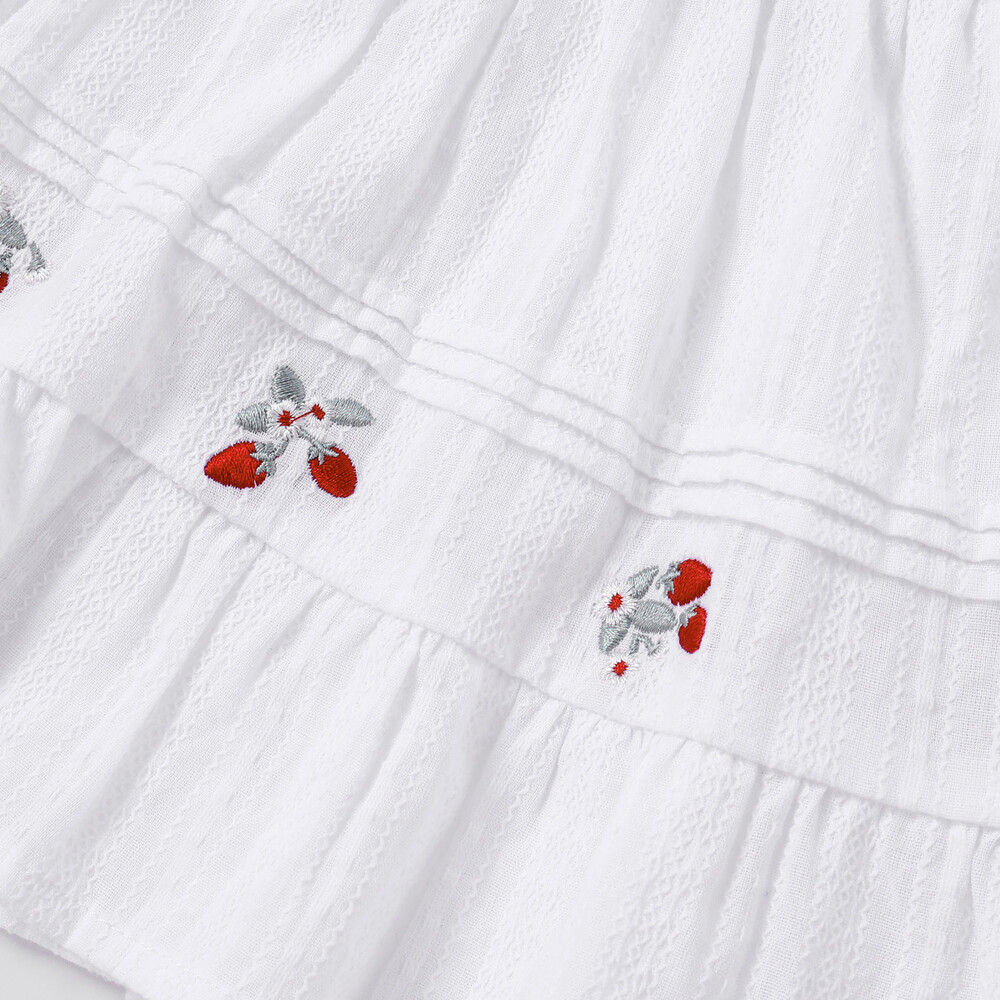 ピンタックティアードワンピースブルマ付きセットアップベビー(70~80cm) ホワイト ワンサイズ