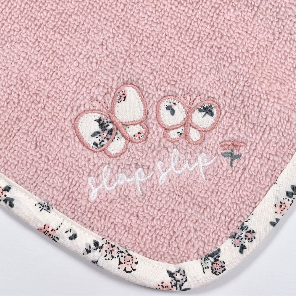 柄ナレ 刺繍 縁取り パイル ハンカチ オフホワイト ワンサイズ