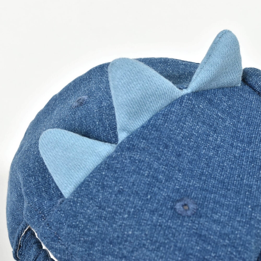 クマ恐竜立体モチーフキャップベビー(46~48cm) ネイビー(恐竜) 46cm