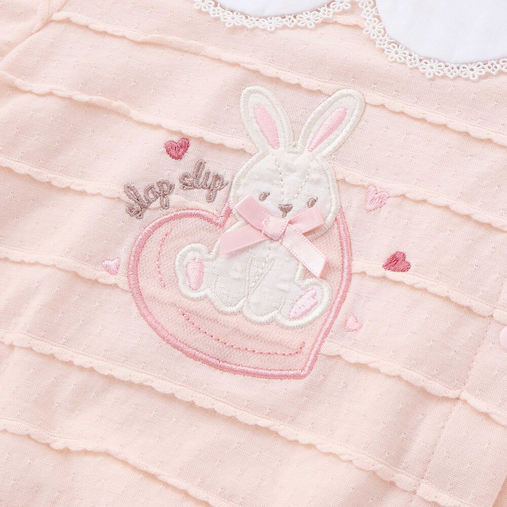 アニマルパッチレーシー天竺カバーオールベビー(70~80cm) ピンク 70cm