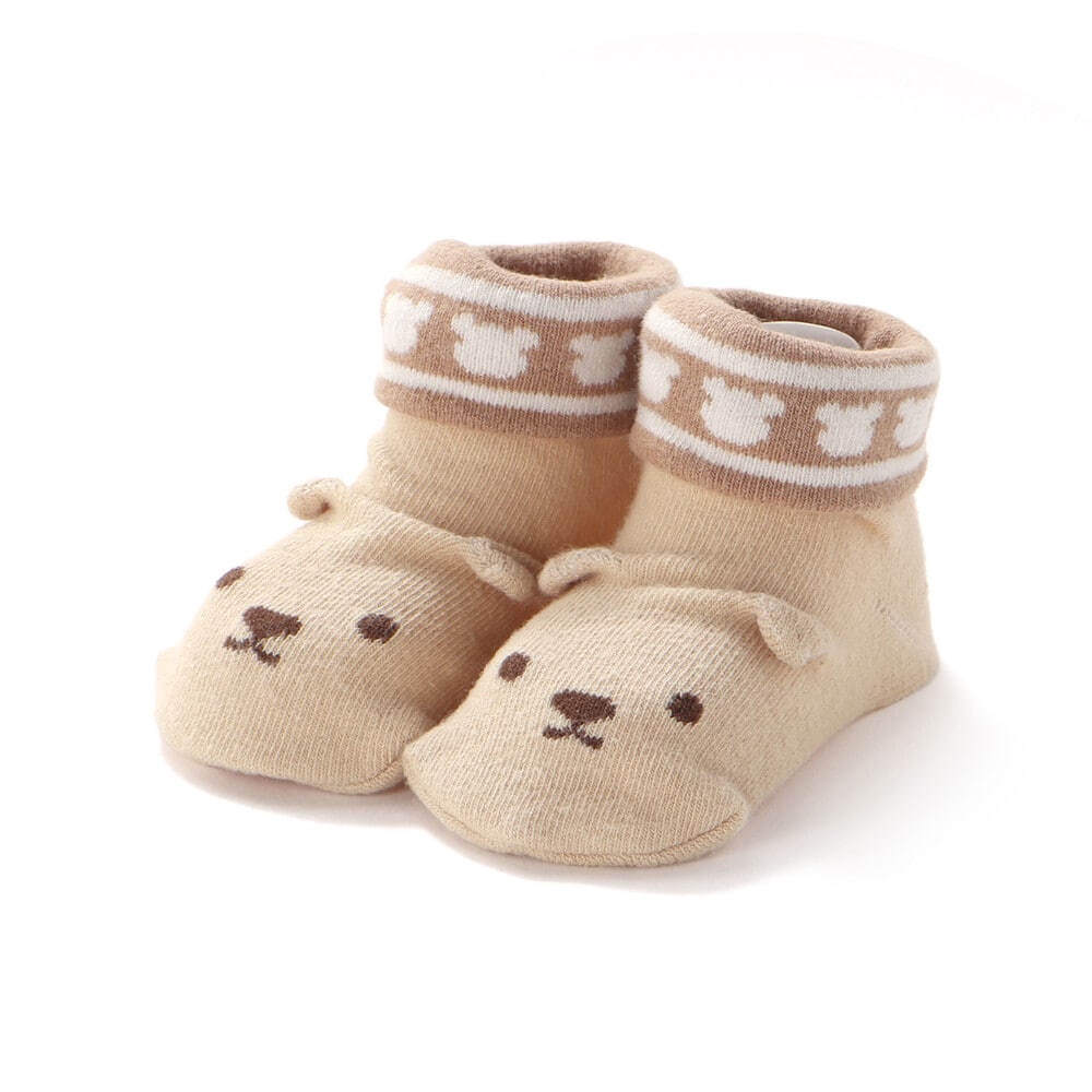 クマウサギ恐竜モチーフソックスベビー(9~12cm) グリーン(恐竜) ワンサイズ(9-12cm)