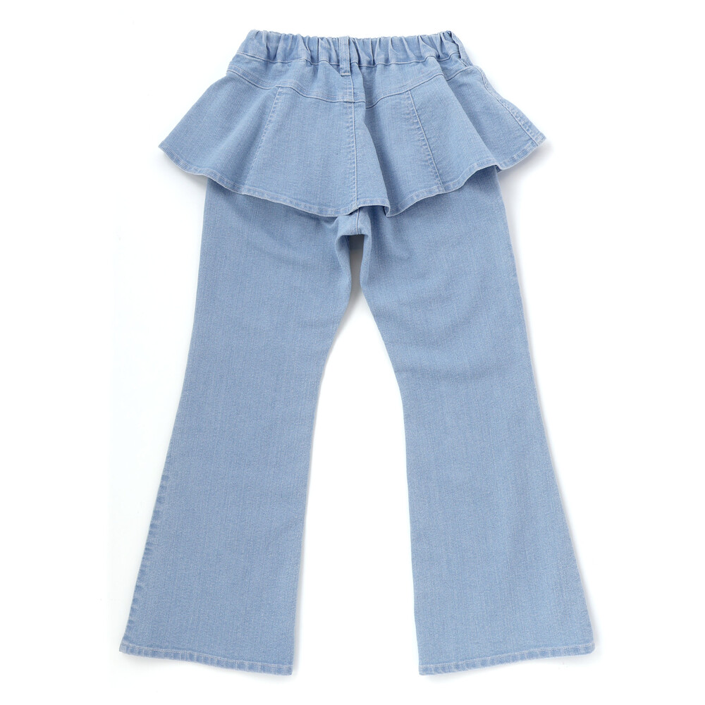 フリルストレッチデニムパンツ(110~150cm) ネイビー 110cm