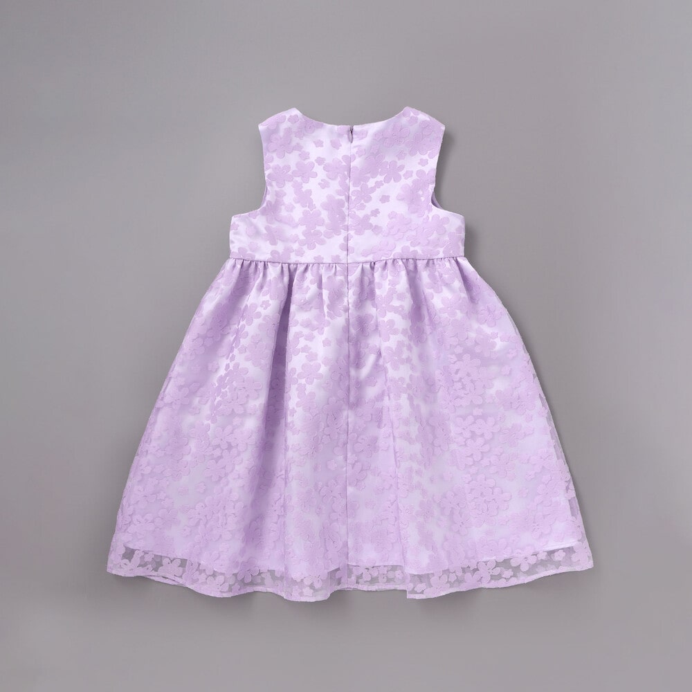 フローラルオパールプリントウエストリボンドレス(110~130cm) パープル系 110cm