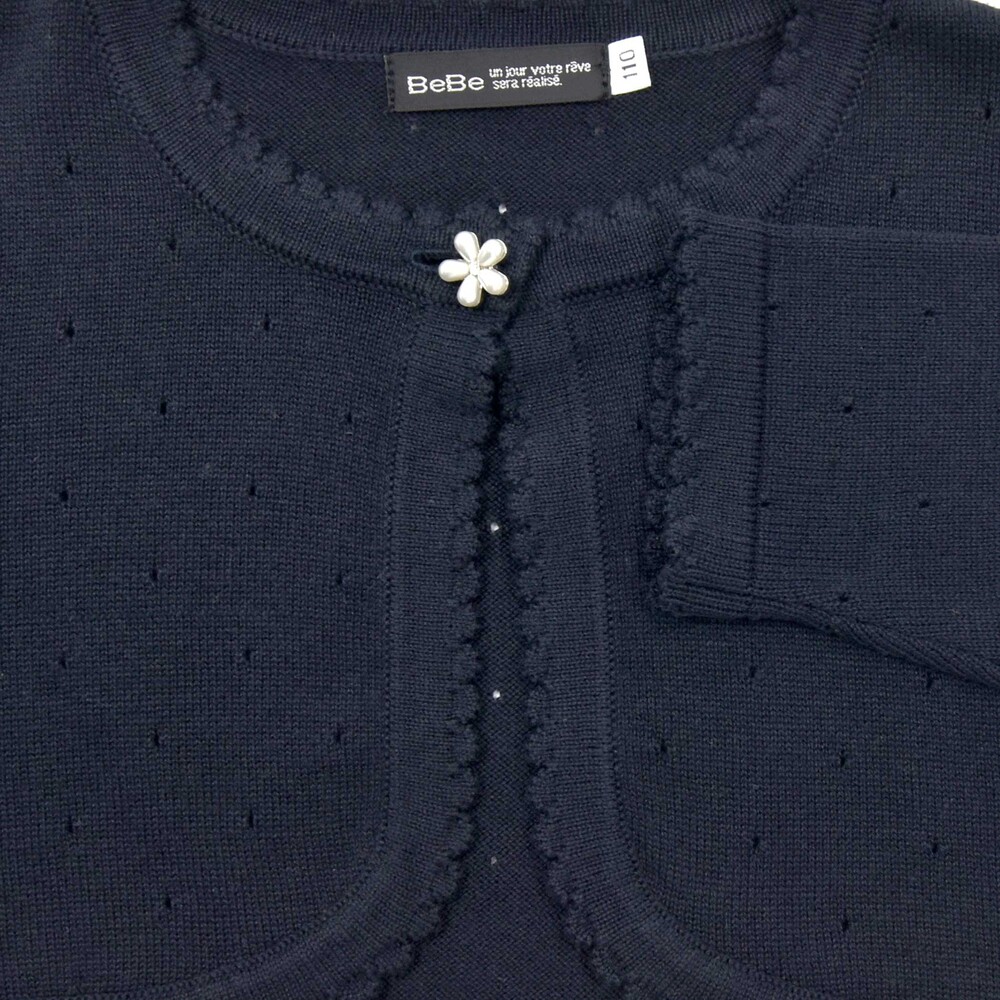 ニットボレロカーディガン(110~130cm) ネイビー 110cm