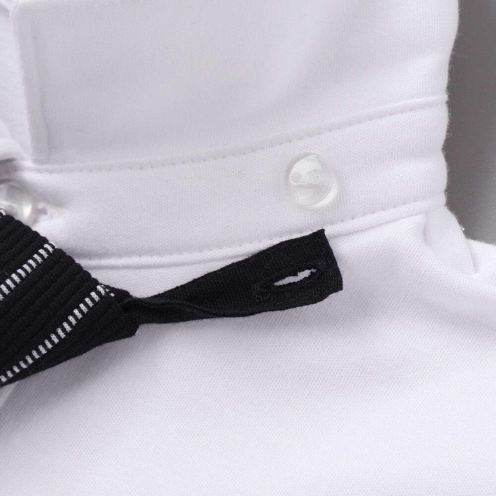 ニットタイ付きスムースストレッチ長袖シャツ(90~140cm) ホワイト 100cm