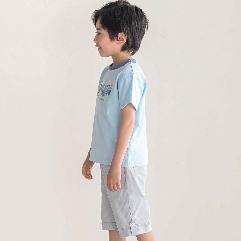 ウミノイキモノプリントロゴ天竺半袖Tシャツ(90~140cm) グリーン 90cm