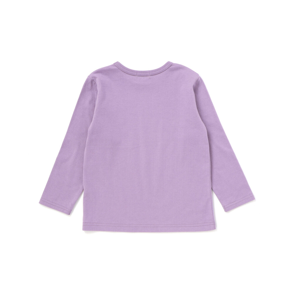 【抗菌・防臭】ワンポイント刺しゅう天竺長袖Tシャツ(90~130cm) ネイビー系 SS(90-100cm)