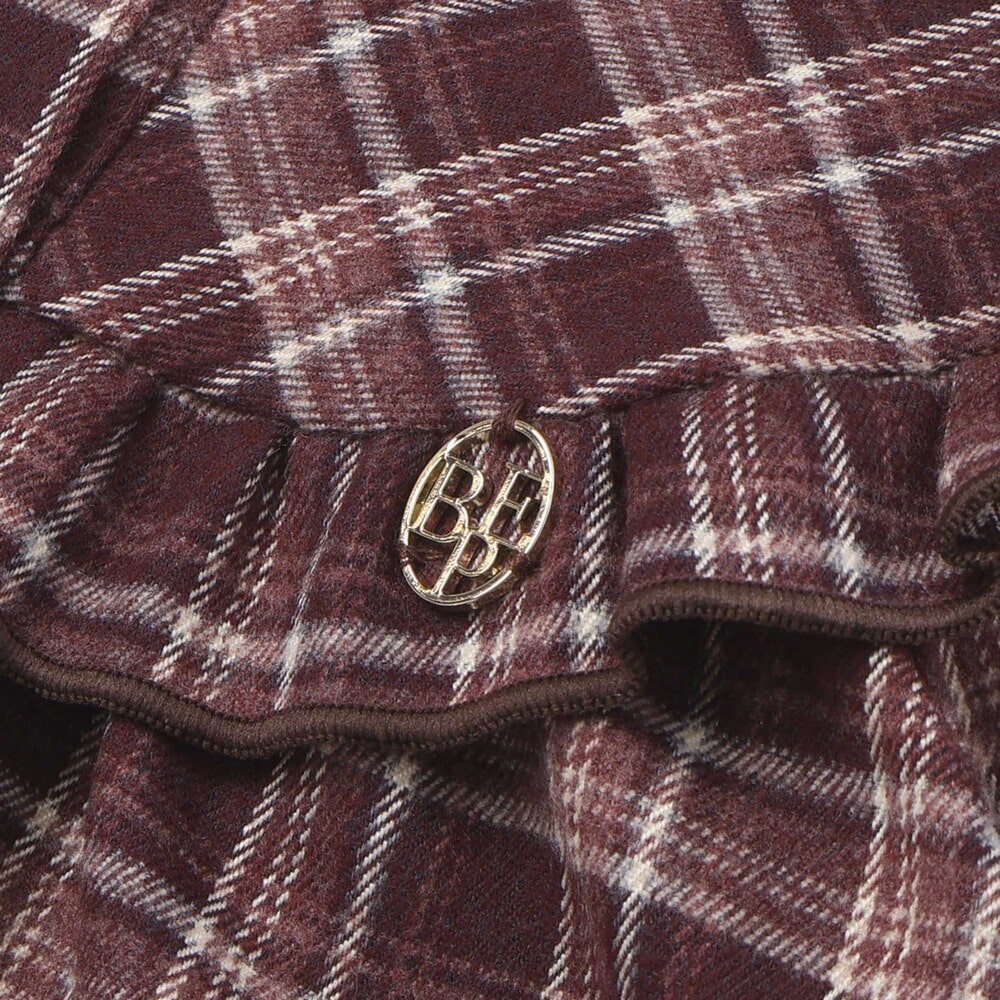 【限定商品】ネルチェック柄ワンピース(95~150cm) レッド系 110cm