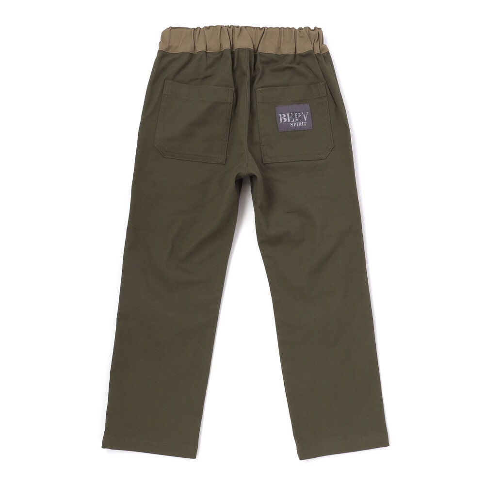 【限定商品】配色ツイルロングパンツ(95~150cm) グリーン系 95cm