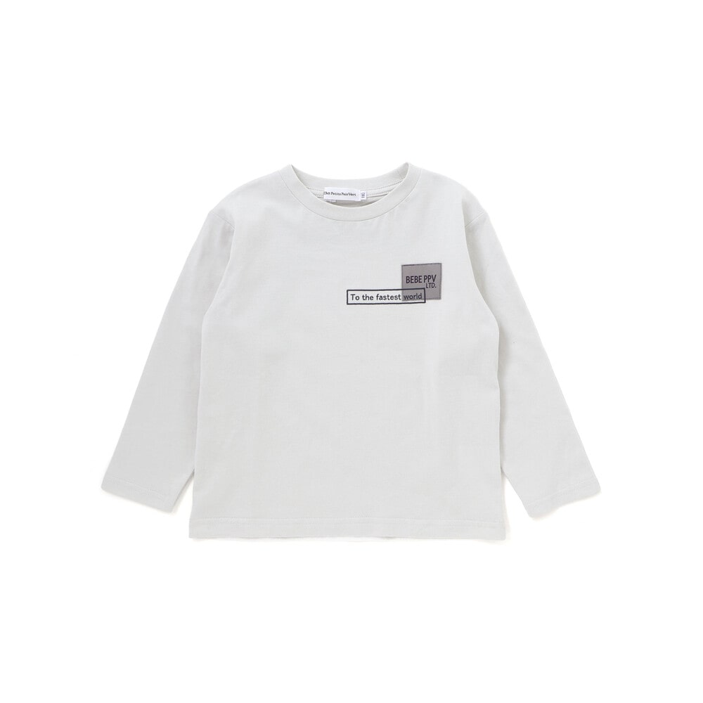 【限定商品】天竺プリントラウンドロゴロングTシャツ(95~160cm) ネイビー 95cm