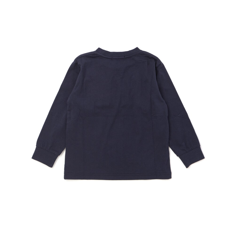 【限定商品】発泡写真プリントロングTシャツ(95~150cm) ネイビー 95cm