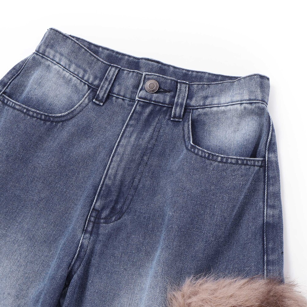 ファーポケット カーゴパンツ(130~160cm) ネイビー 130cm