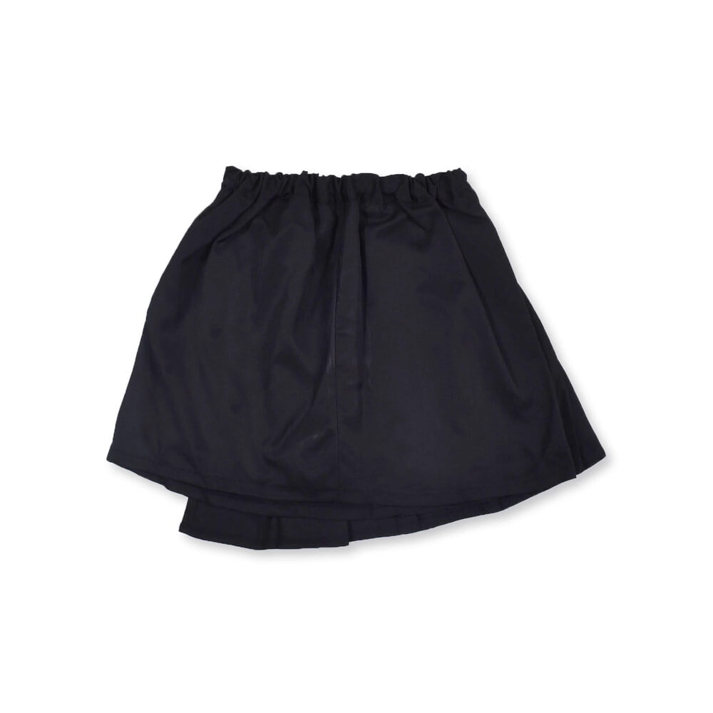 【ニコ☆プチ掲載】 プリーツ 巻き スカート パンツ(130cm~160cm) ブラック 130cm