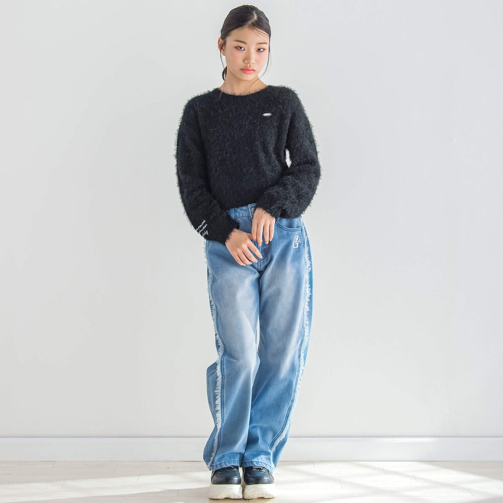 シャギーニット(130~160cm)(130cm オフホワイト): トップス