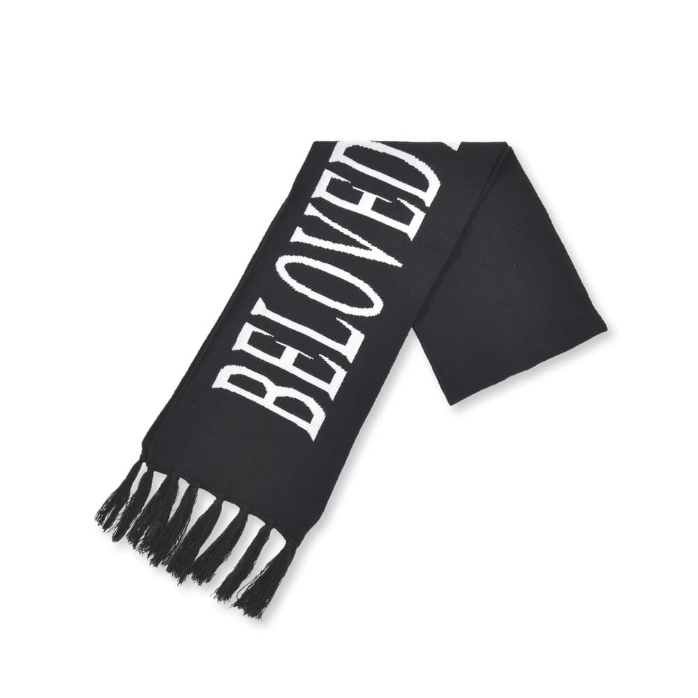 【 ニコ☆プチ 掲載 】ビッグロゴマフラー ブラック ワンサイズ