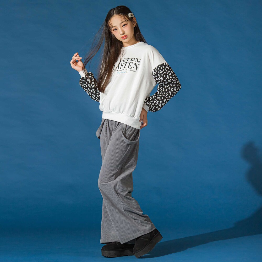 コールテンオーバーオール(130~160cm) グレー 130cm