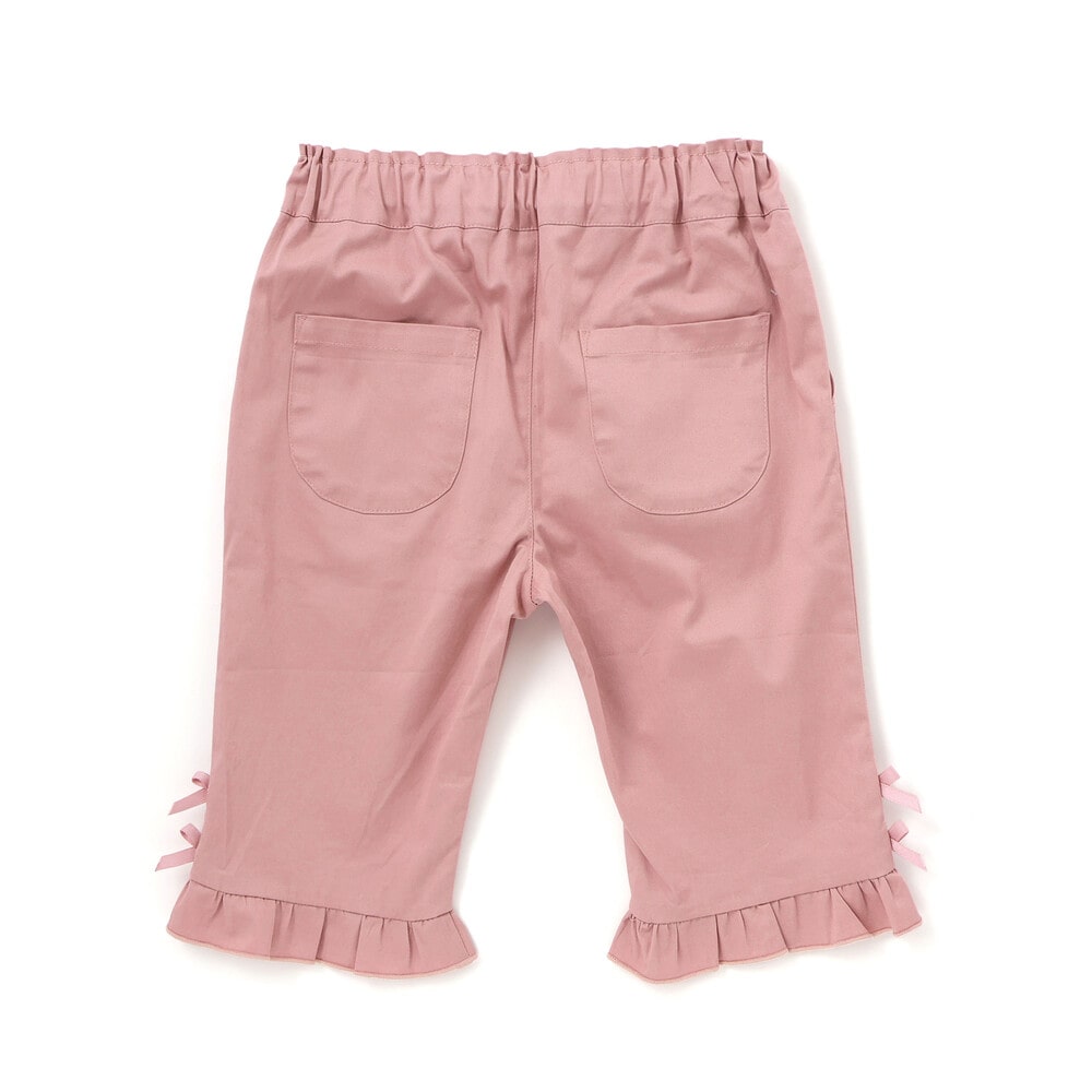 裾フリル6分丈パンツ(95~150cm) ブラック 95cm