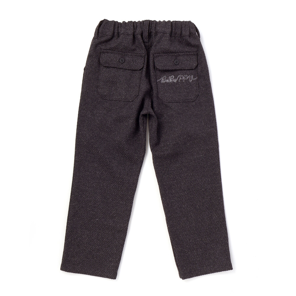 杢起毛ロングパンツ(95~160cm) ブラック系 95cm