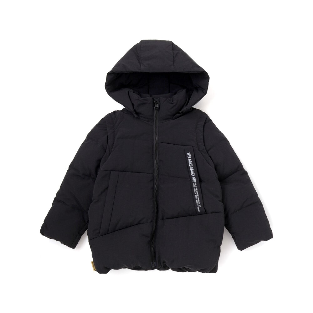 袖・フードタ取り外しダウンジャケット(110~160cm) ブルー 110cm