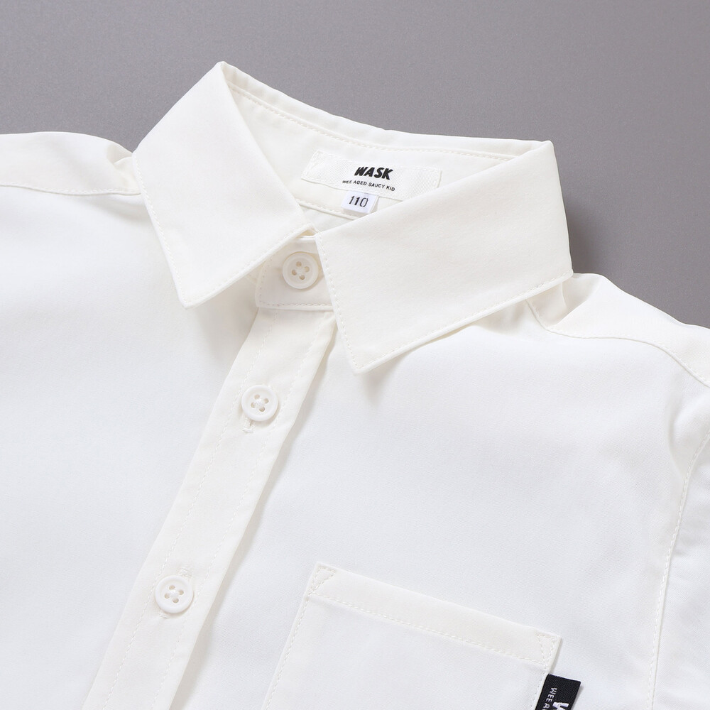 ストレッチナイロンシャツ(110~160cm) ホワイト 110cm