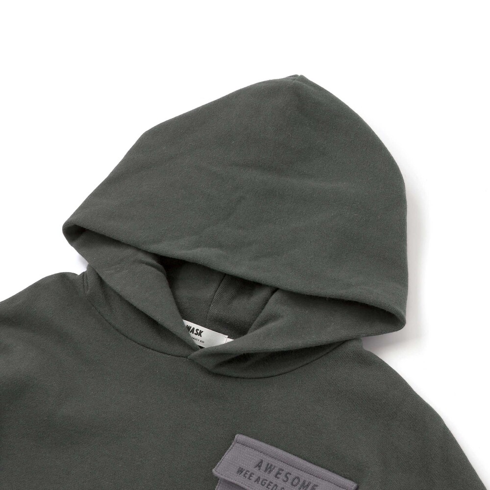 レイヤード風BIGフーディトレーナー(110~160cm) ブラック 110cm