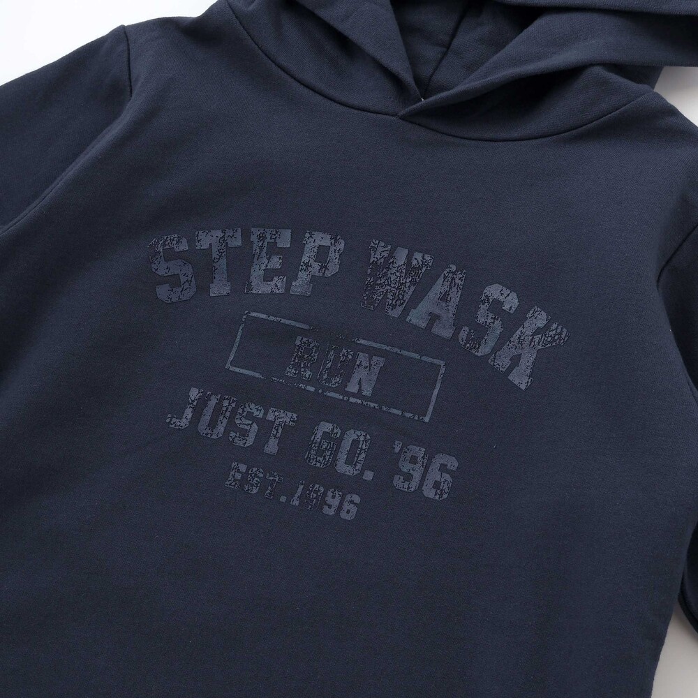 シャツレイヤードカレッジロゴフーディ(110~160cm) ネイビー 110cm