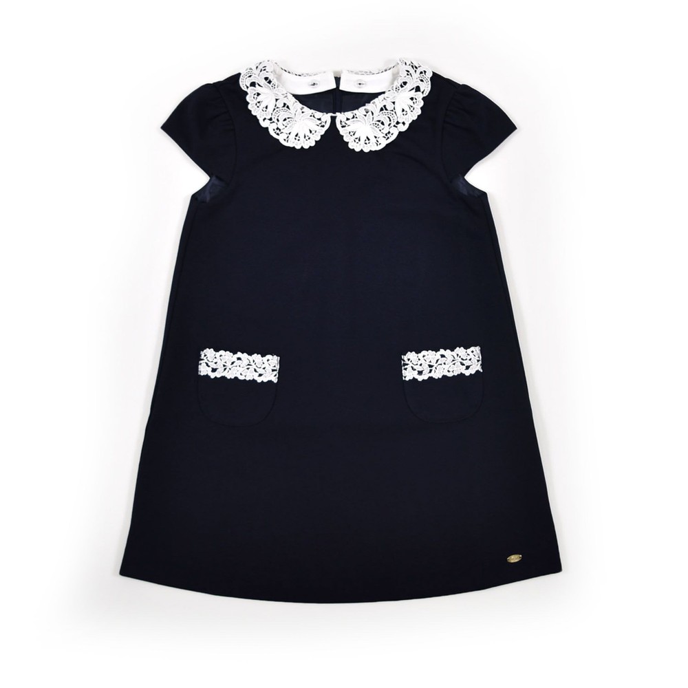 フォーマル ポンチ 襟レース 台形 ジャンパースカート ワンピース (90~140cm) グレー 110cm