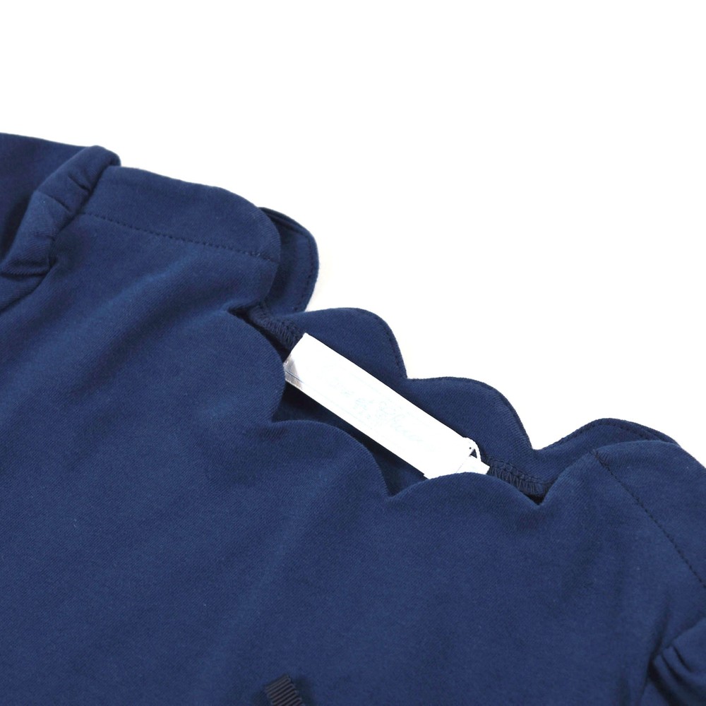 スカラップ リボン ソフト フェミニン Tシャツ (80cm~100cm) ホワイト 100cm