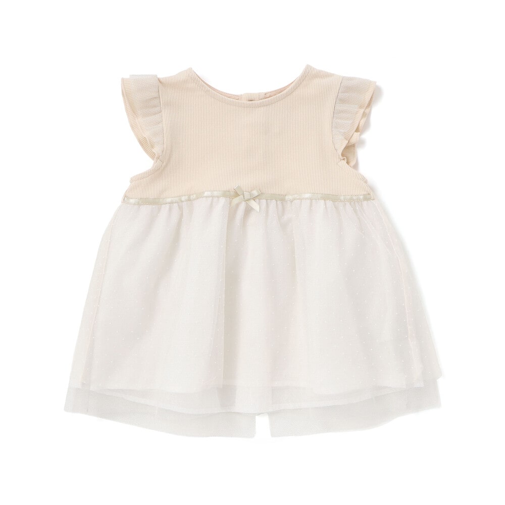 テレコドットラメチュールチュニック(70~90cm) ベージュ ワンサイズ