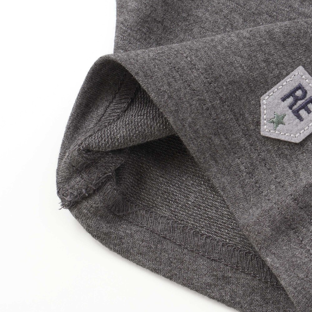 杢インレイワッペン付きパンツ(70~90cm) グレー S(70-80cm)