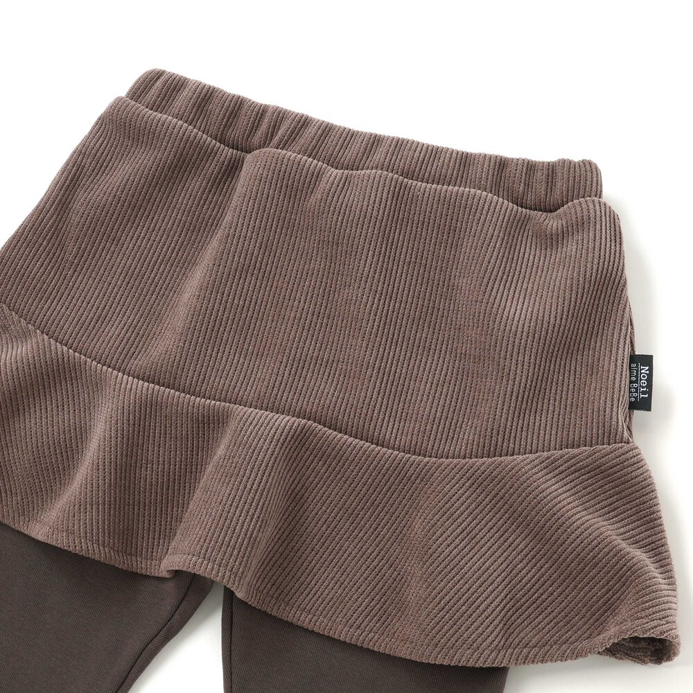 ニットコールスカート付きスパッツ(80~130cm) ブラウン 80cm