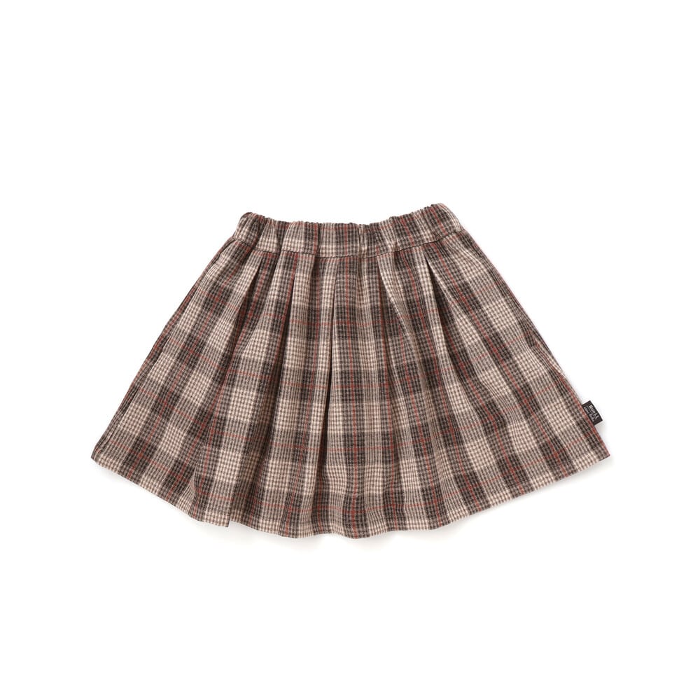 タータンチェックインナーパンツ付きスカート(80~130cm) ブラウン系 80cm