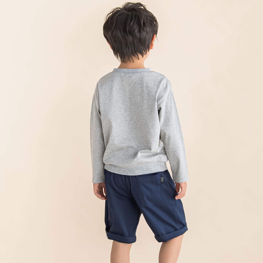 ポルカドットプリントBIGTシャツ(80~130cm)(80cm グレー