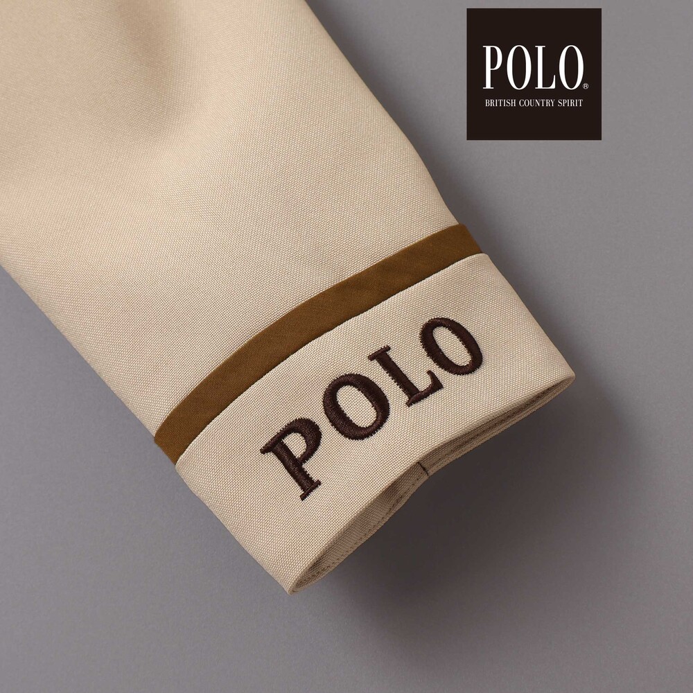 【POLO BCS(ポロ・ビーシーエス)×SLAP SLIPコラボ】袖切り替えジャケット+襟リボン付きチェックワンピース(110~130cm) ベージュ系 110cm