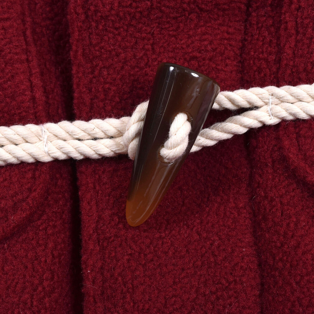 ふかふか 裏 ボア ダッフルコート (80~130cm) レッド 100cm